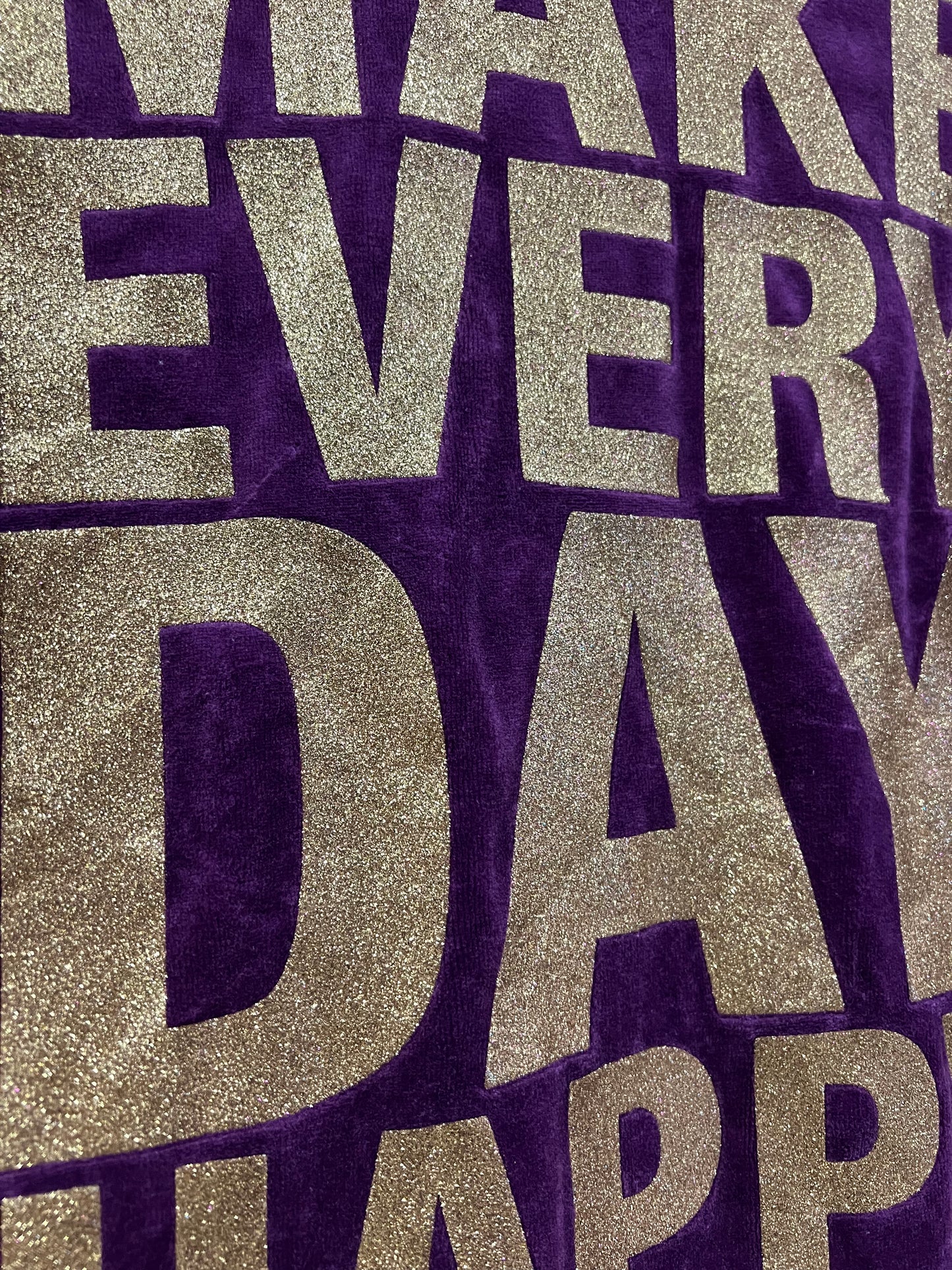 Vintage Juicy Couture "Make Every Day Happy" Plum Velour Zip Hoodie XL