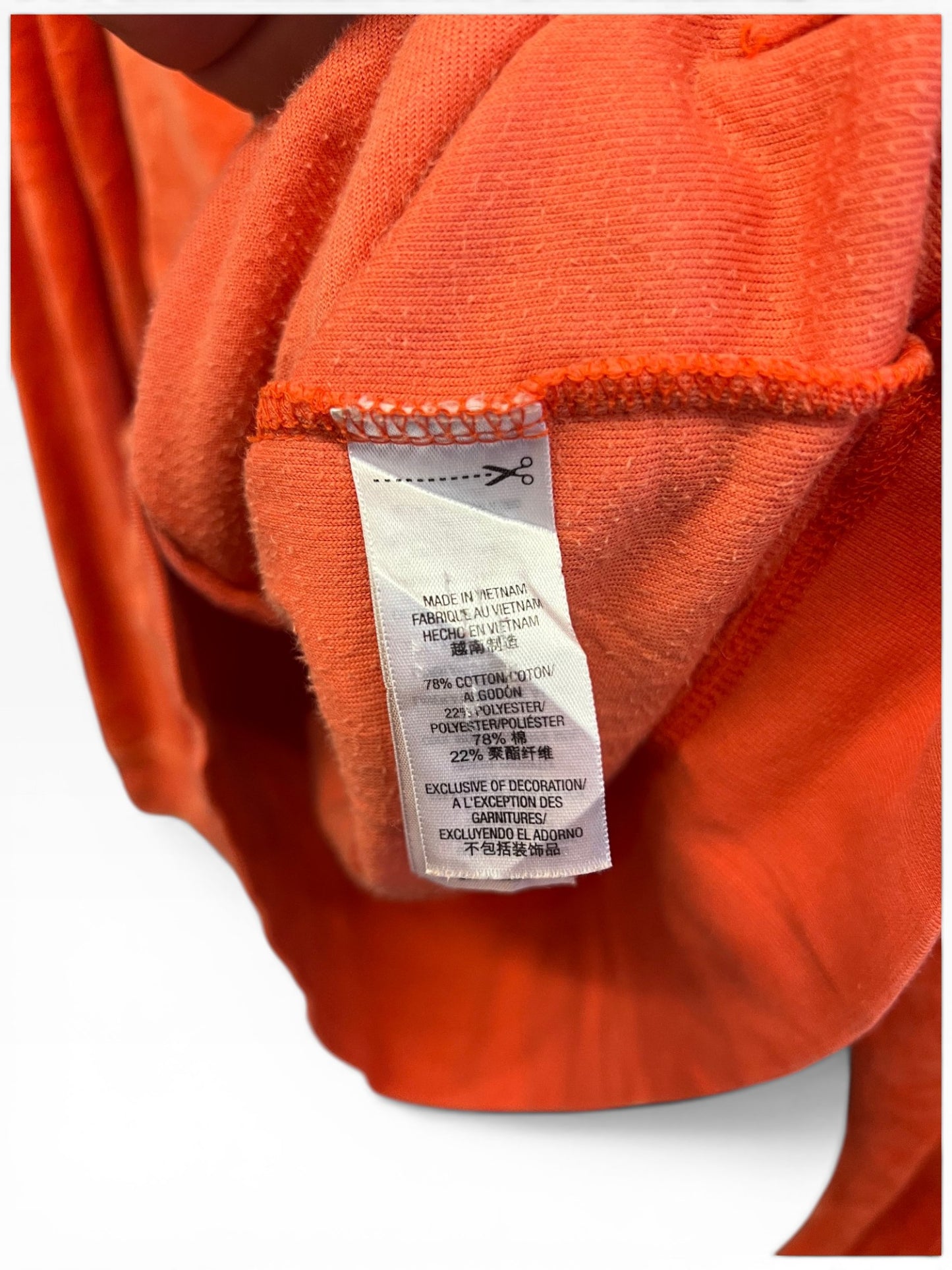 Vintage Juicy Couture Y2K Velour Zip Hoodie Orange Crest Graphic Size M (SKU005)