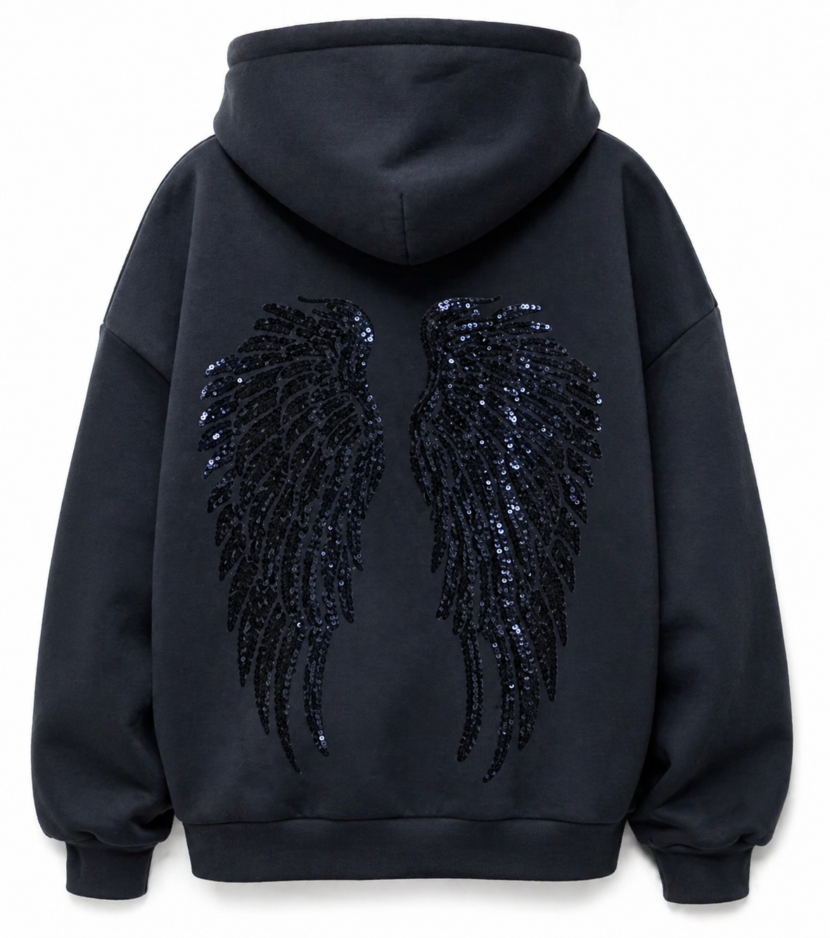 Y2K Sequin Wings Zip Hoodie Women’s Oversized Statement Hoodie