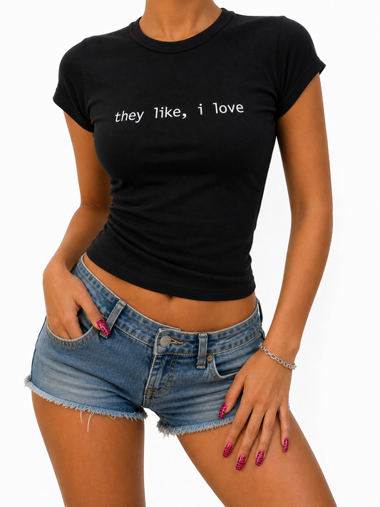 They Like I Love Black Baby Tee  Madi Lorelei