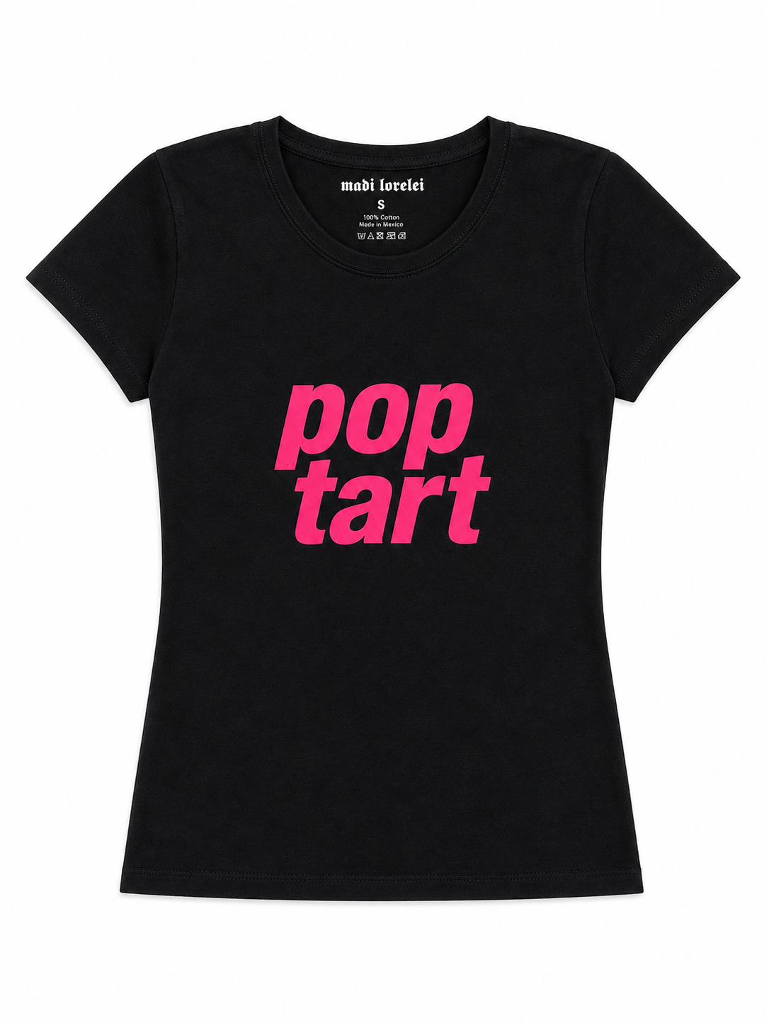 Pop Tart Black Baby Tee by Madi Lorelei Graphic Tee