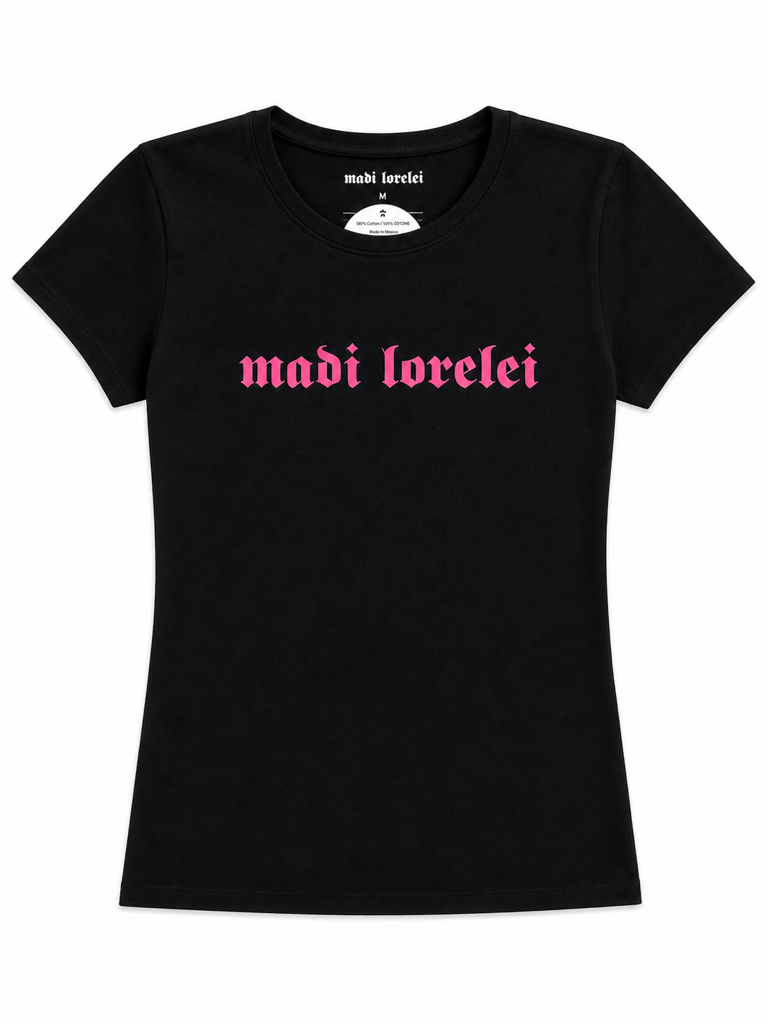 Madi Lorelei Logo  Untouchable Black Baby Tee