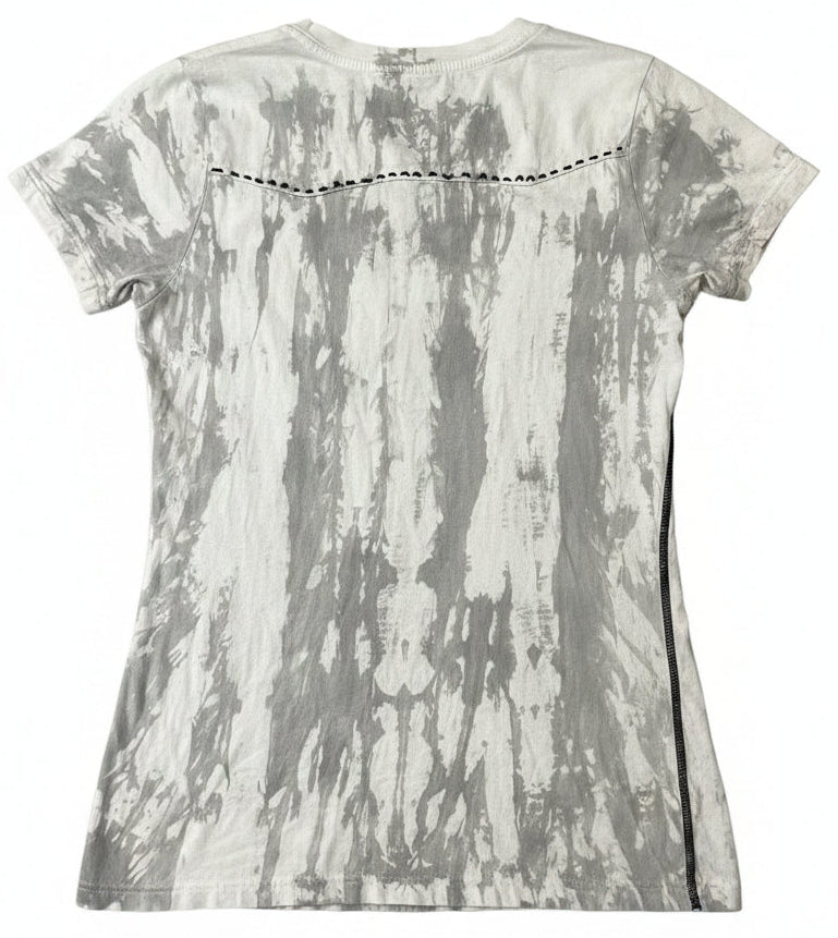 Vintage Affliction Embellished Acid Wash Tee – Size M