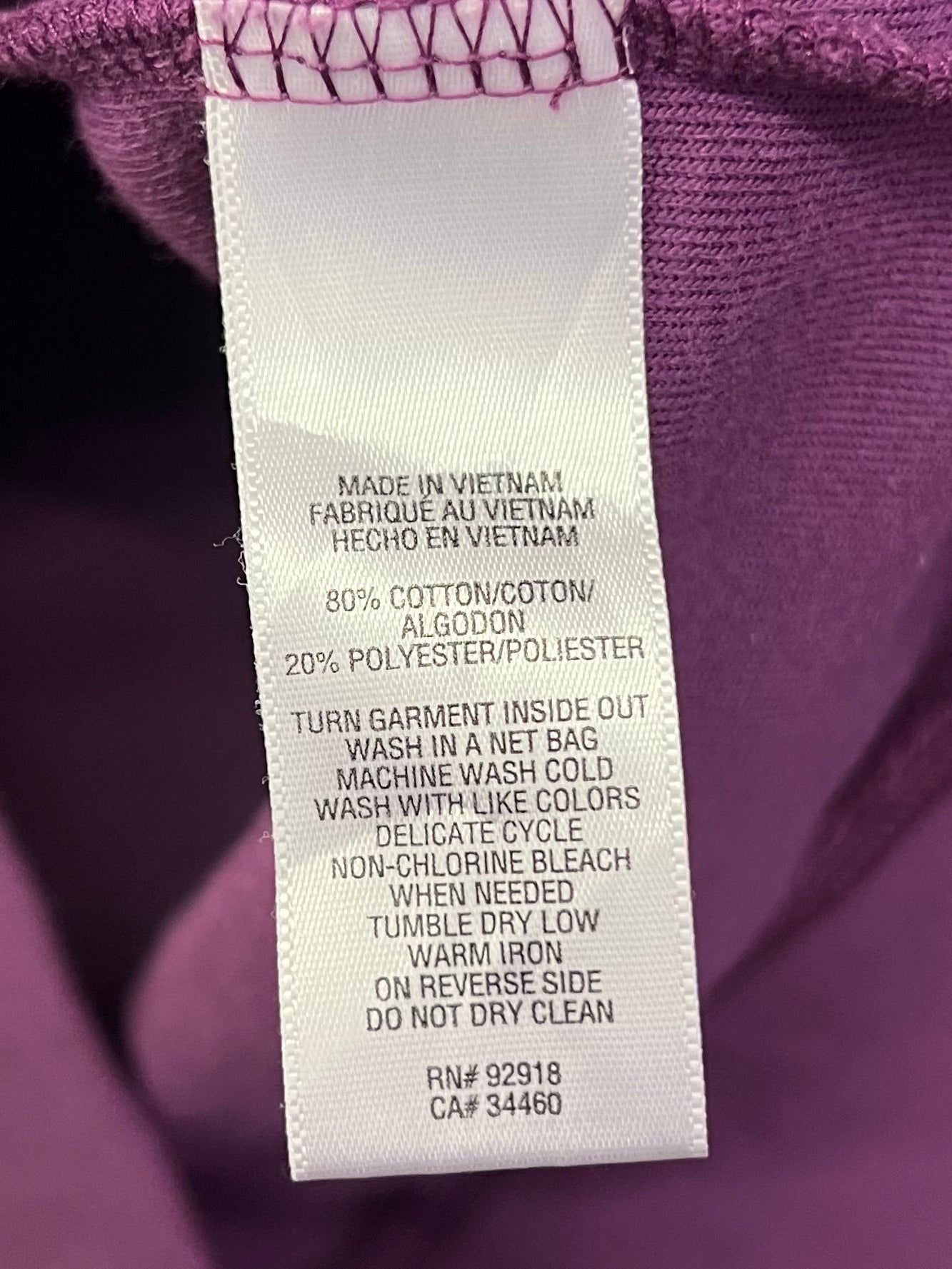 Vintage Juicy Couture "Make Every Day Happy" Plum Velour Zip Hoodie XL
