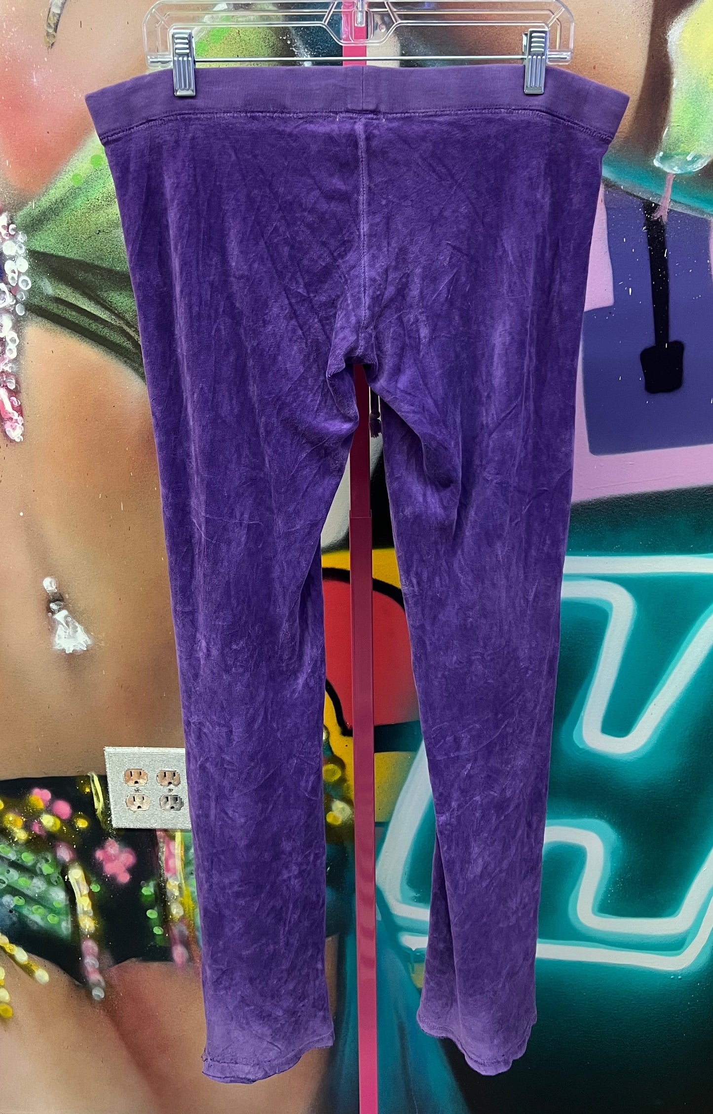 Juicy Couture Purple Velour Drawstring Lounge Pants Size S