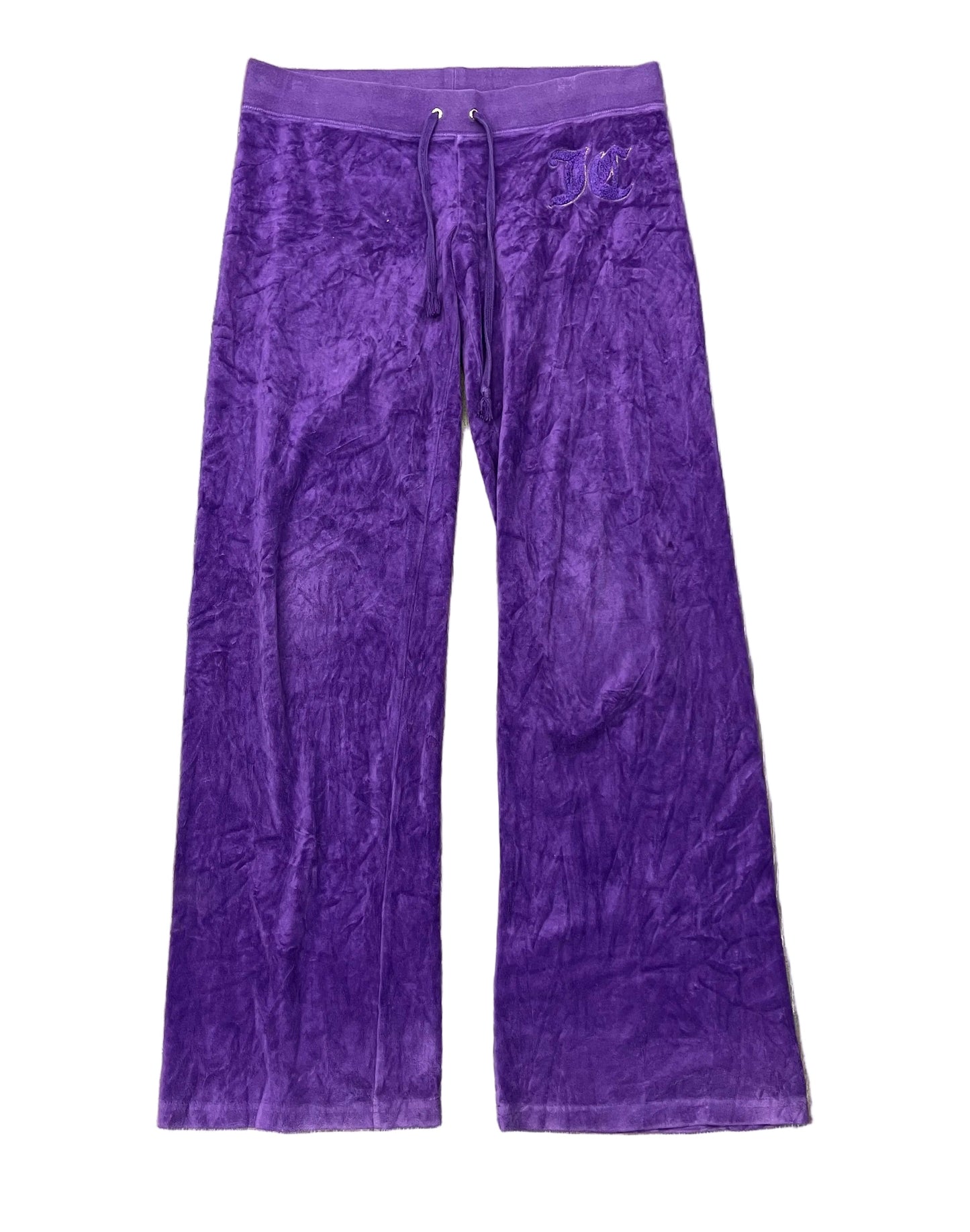 Vintage Juicy Couture Purple Velour "JC" Pants (c.2008–2012) Medium