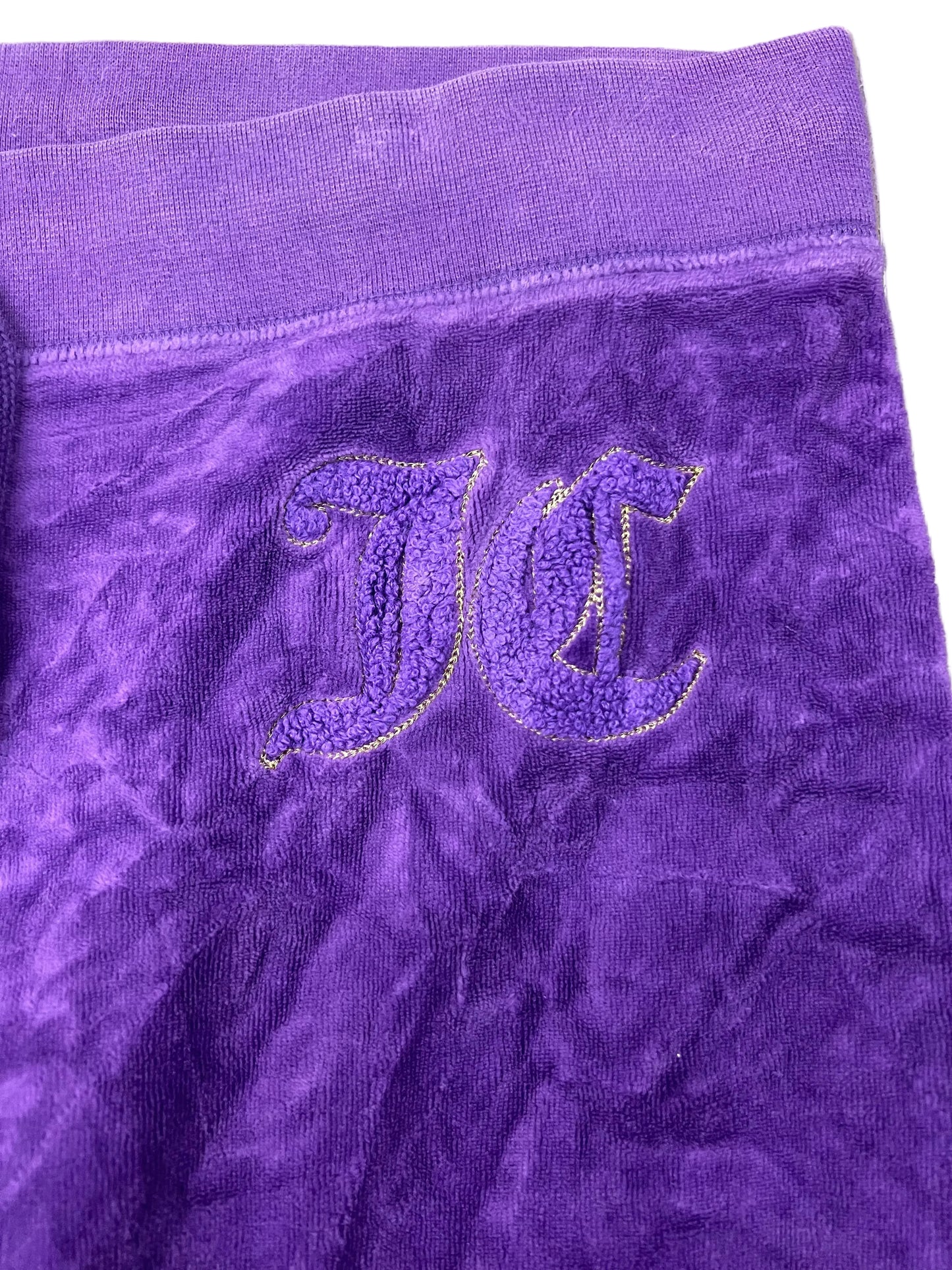 Vintage Juicy Couture Purple Velour "JC" Pants (c.2008–2012) Medium