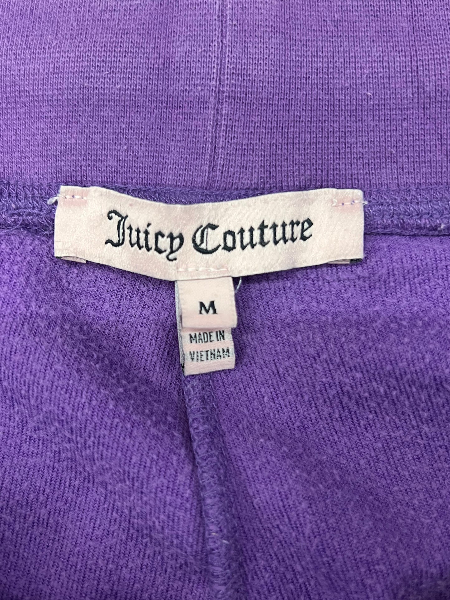 Vintage Juicy Couture Purple Velour "JC" Pants (c.2008–2012) Medium