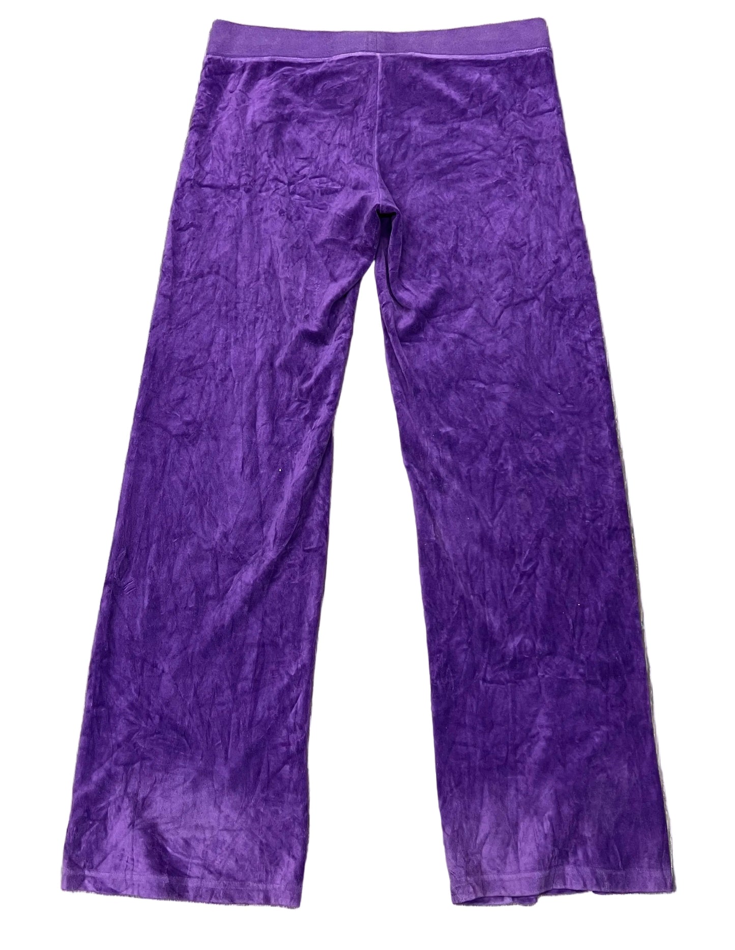 Vintage Juicy Couture Purple Velour "JC" Pants (c.2008–2012) Medium