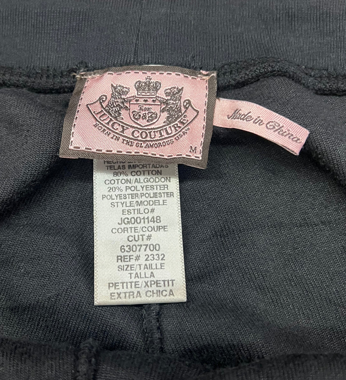 Vintage Y2K Juicy Couture Black Velour Wide Leg Lounge Pants Silver Logo M