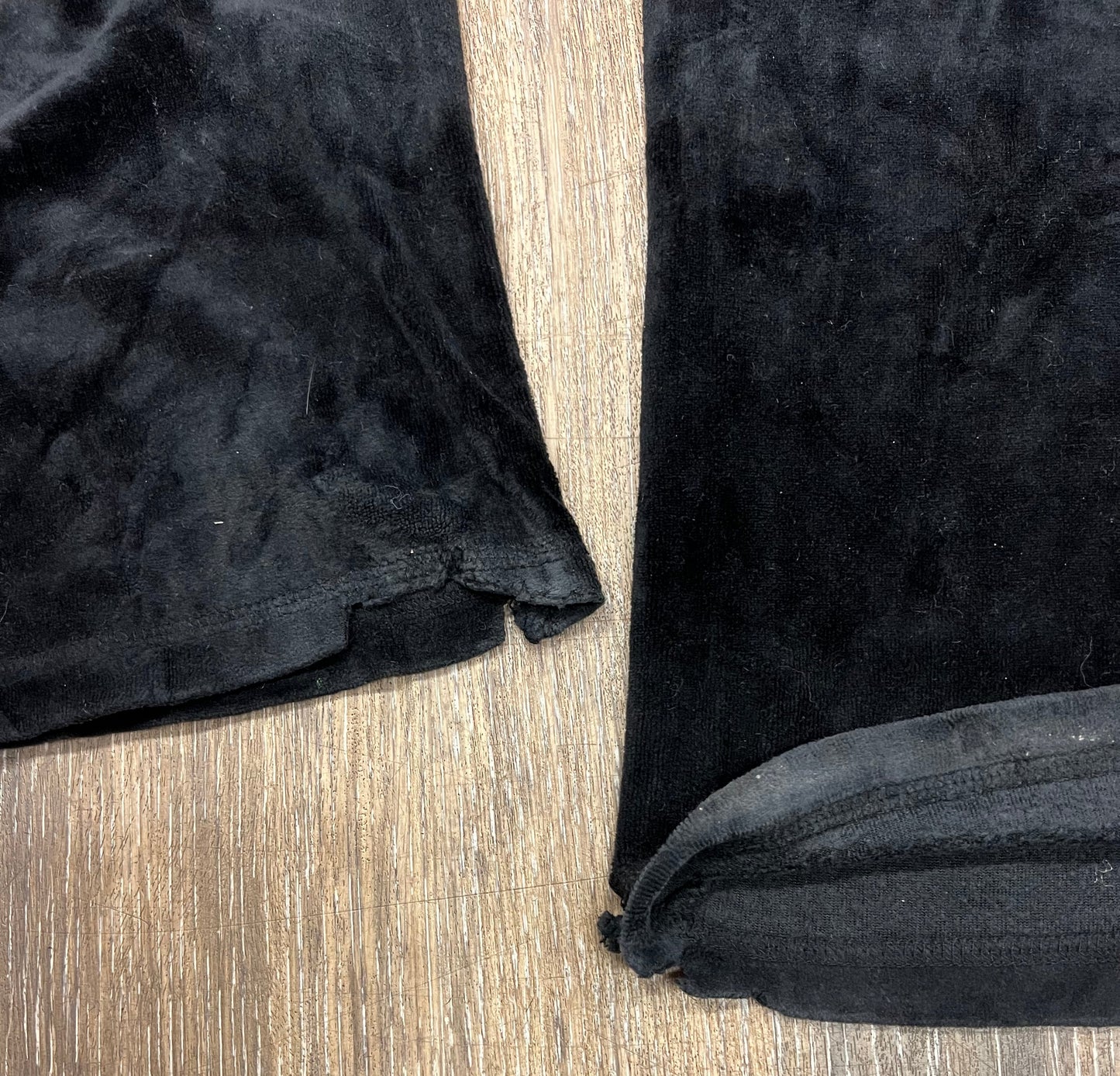 Juicy Couture Black Velour Flare Sweatpants Side Logo Size P