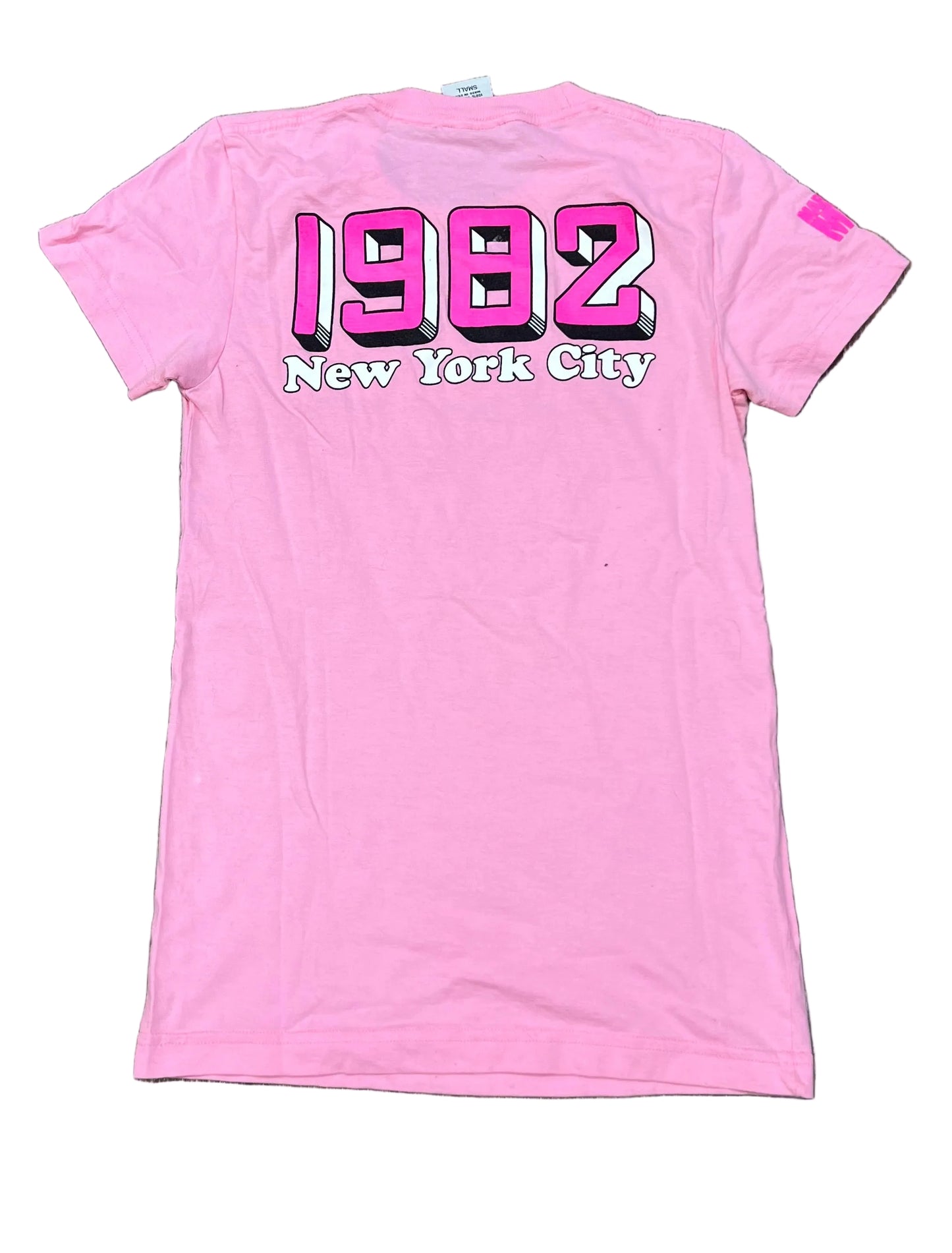 Vintage Married To The Mob M.O.B. Most Official Bitches Pink Graphic T Shirt NYC Size Small
