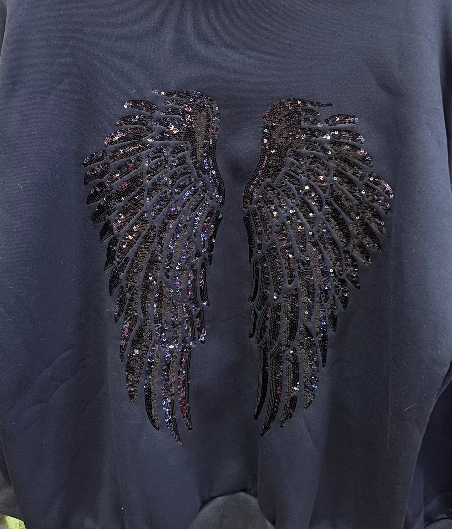 Y2K Sequin Wings Zip Hoodie Women’s Oversized Statement Hoodie