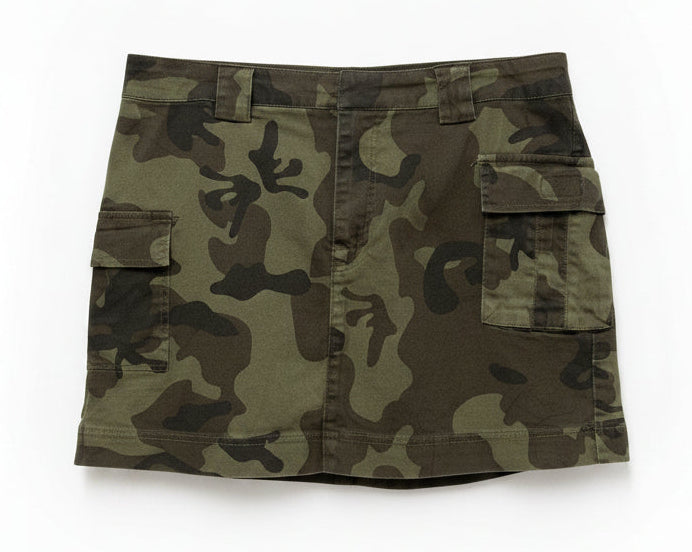Vintage Y2K Camouflage Mini Skirt Size 13