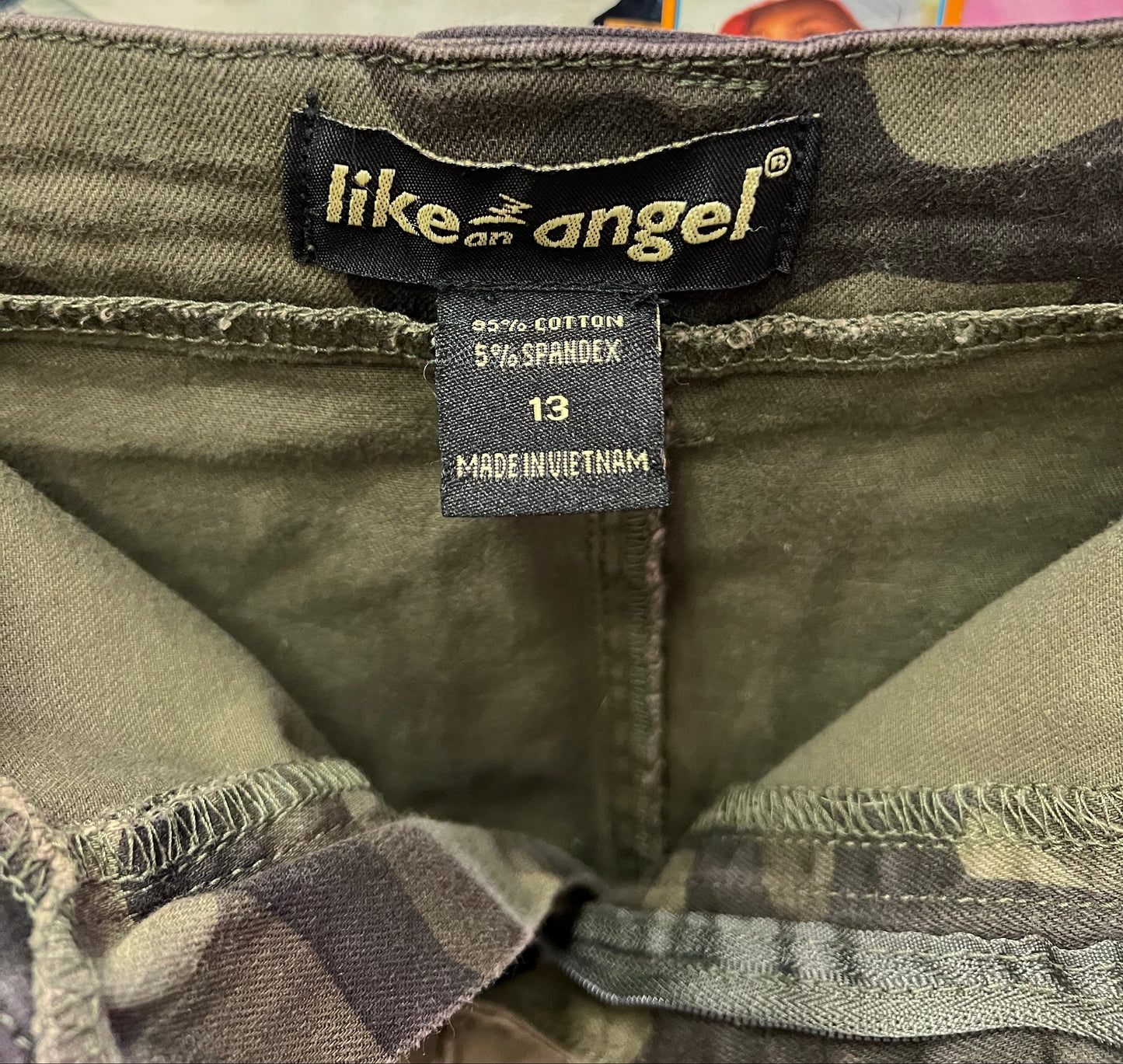 Vintage Y2K Camouflage Mini Skirt Size 13