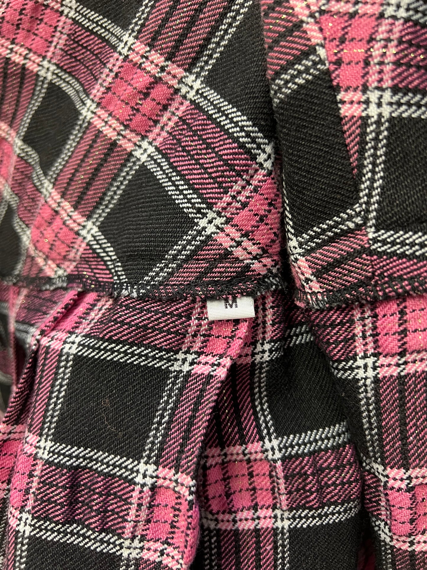 Vintage Y2K Pink Plaid Pleated Mini Skirt Size Medium