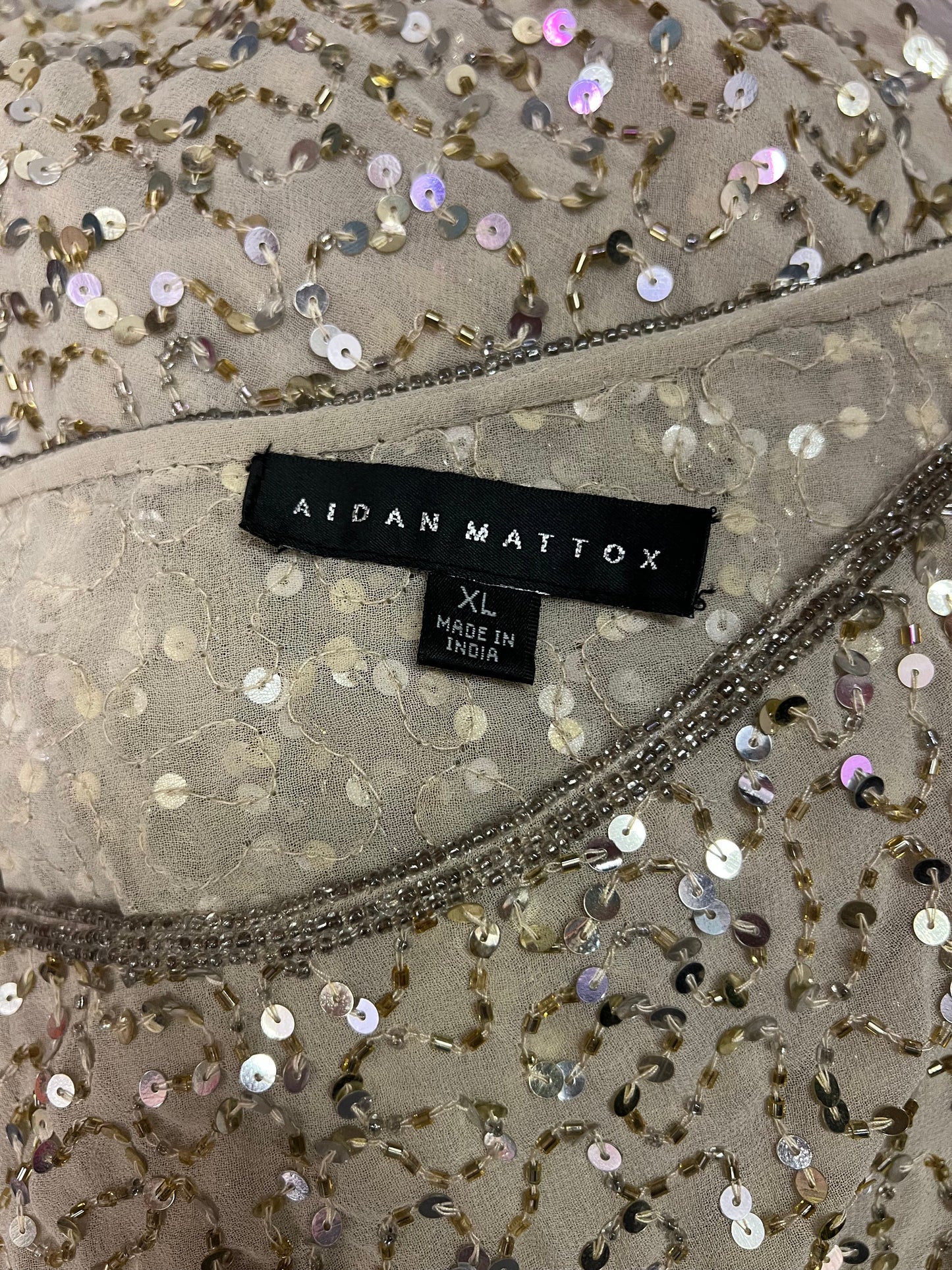 NWT Sequin Draped Party Top Size XL