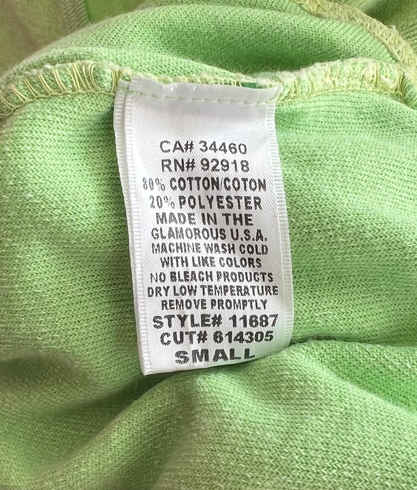 Vintage Y2K Juicy Couture Lime Lace Trim Long Sleeve Top Size S
