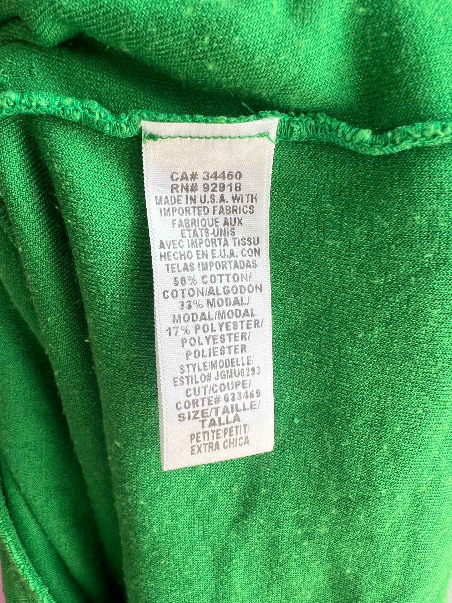 Vintage Y2K Juicy Couture Green Velour Hooded Tunic Dress Size Petite