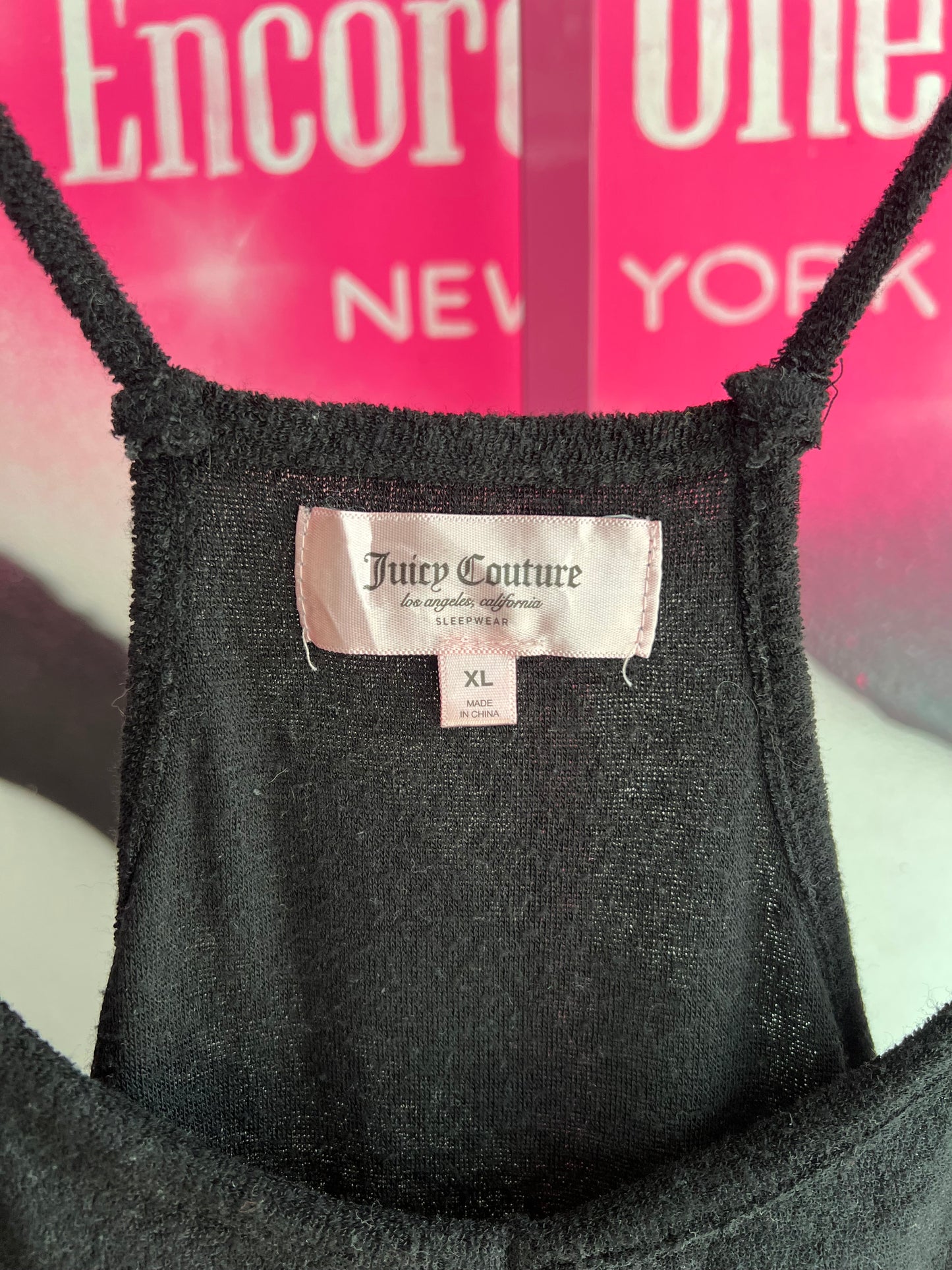 Vintage Y2K Juicy Couture Black Lounge Romper Size XL