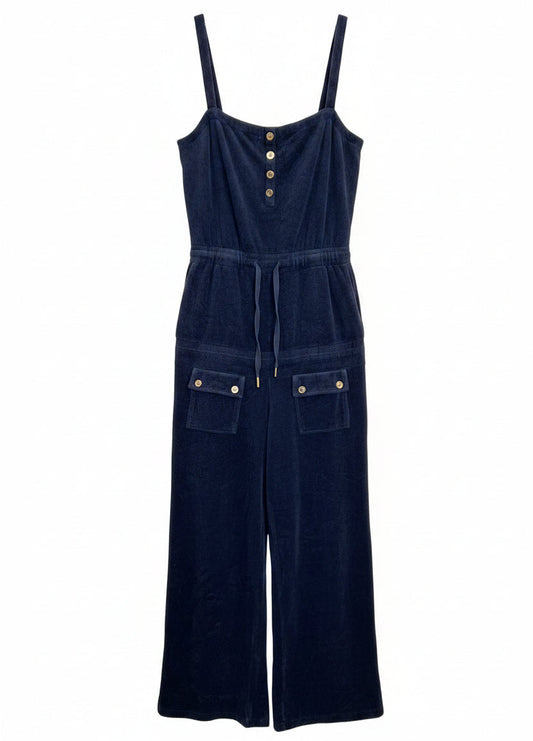 Vintage Y2K Juicy Couture Navy Terry Cloth Jumpsuit Size L