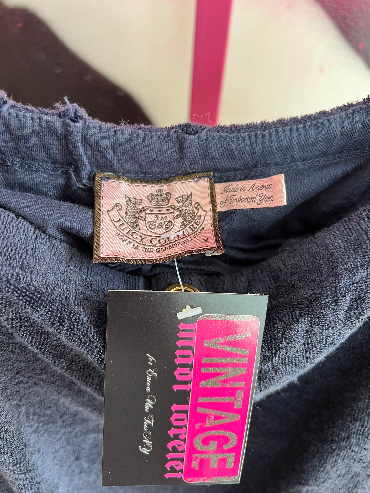 Vintage Y2K Juicy Couture Navy Terry Cloth Jumpsuit Size L