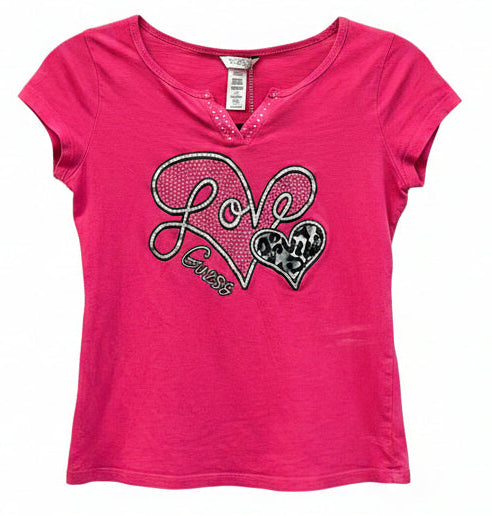 Vintage Y2K Guess Love Graphic Baby Tee Size Small (girls 12/14)