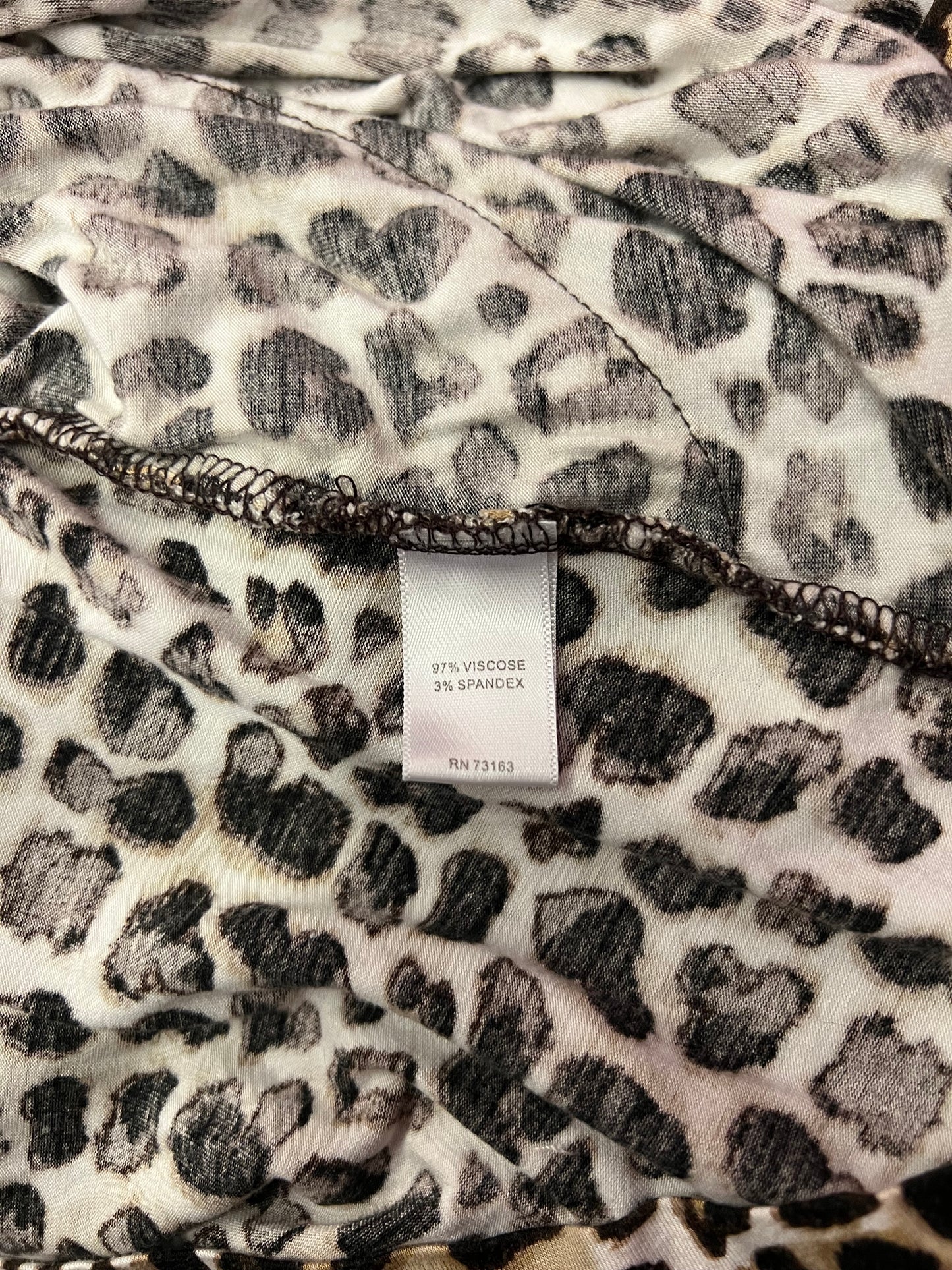 Vintage Y2K Leopard Print Twist Front Top Size S