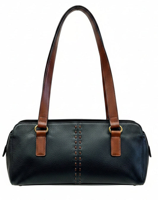 Vintage Y2K Black & Brown Minimalist Shoulder Bag