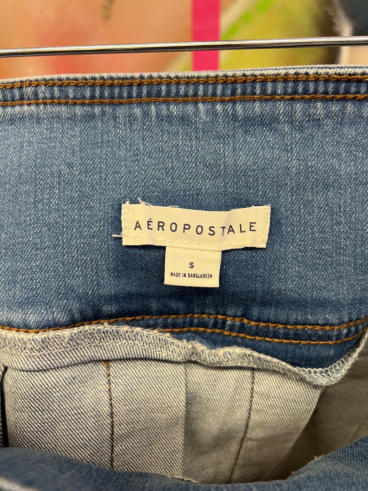 Aeropostale Y2K Denim Pleated Micro Mini Skirt Size Small