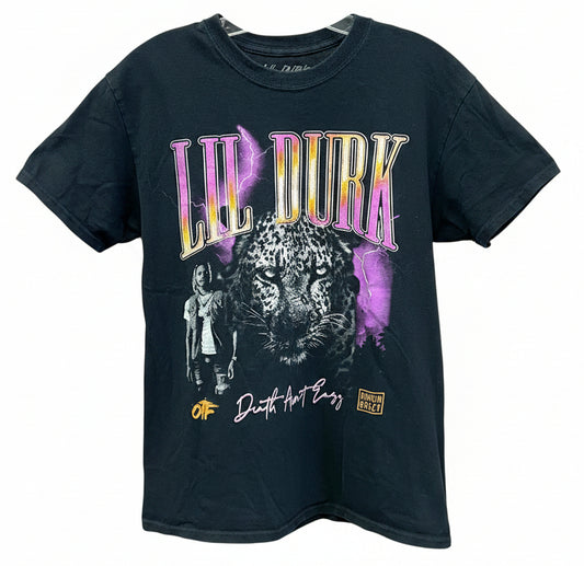 Lil Durk Tour Graphic Rap Tee Black Cotton Streetwear Shirt  Size M