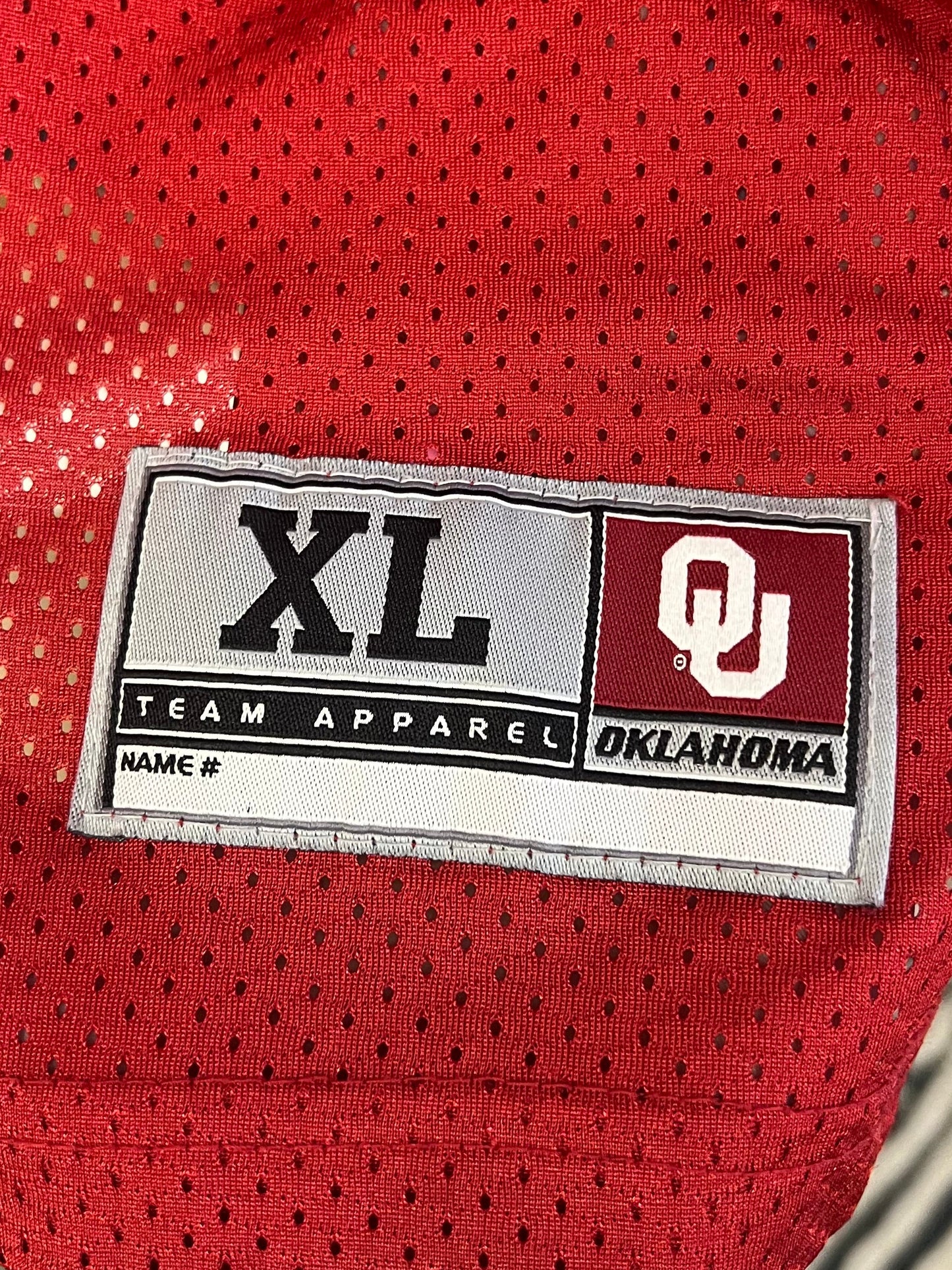 Vintage Y2K Oklahoma Sooners #28 Mesh Football Jersey XL Red NCAA Sportswear