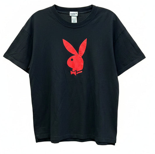 Vintage Y2K Playboy Bunny Black Graphic Tee Size Small