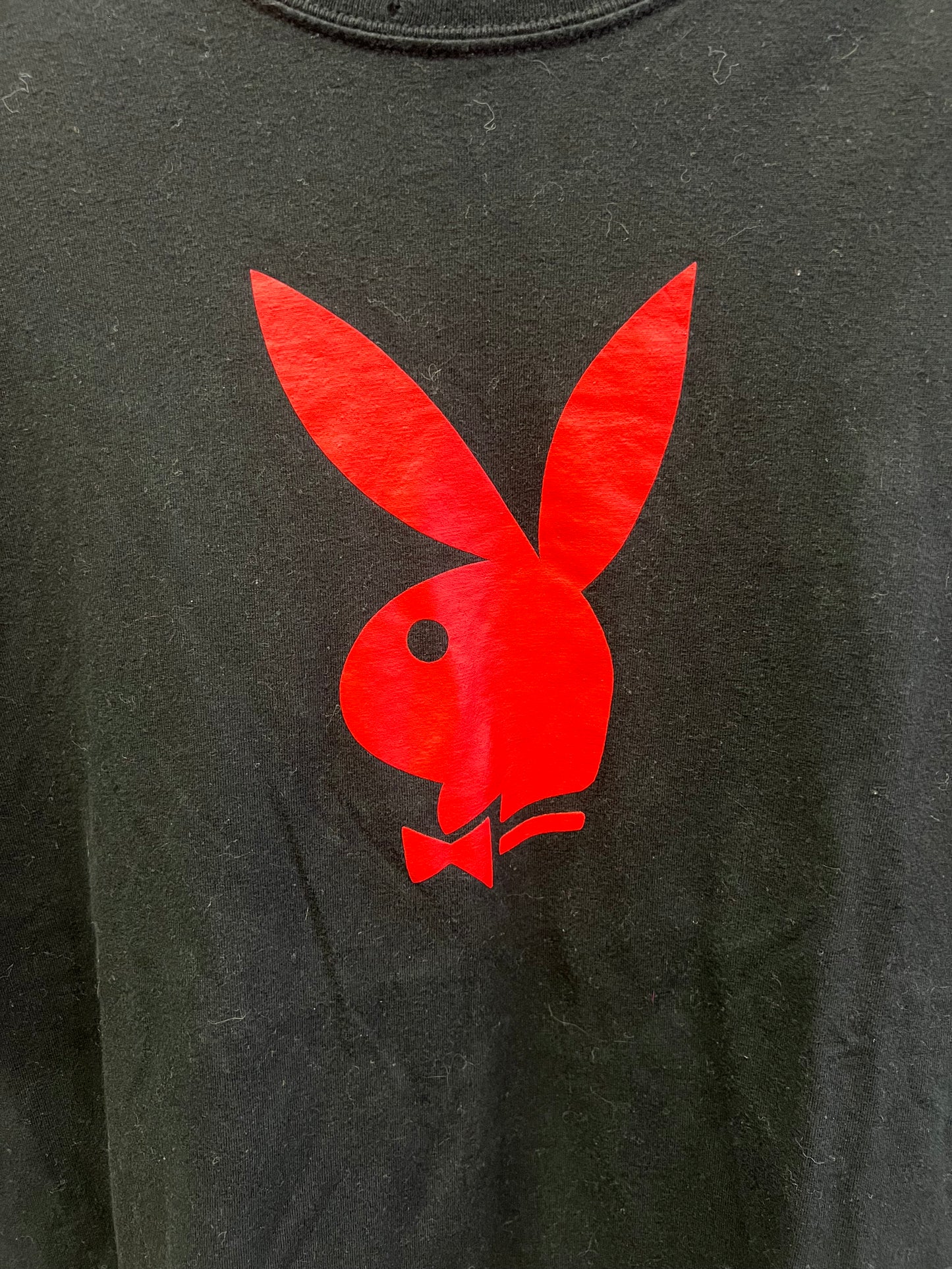 Vintage Y2K Playboy Bunny Black Graphic Tee Size Small