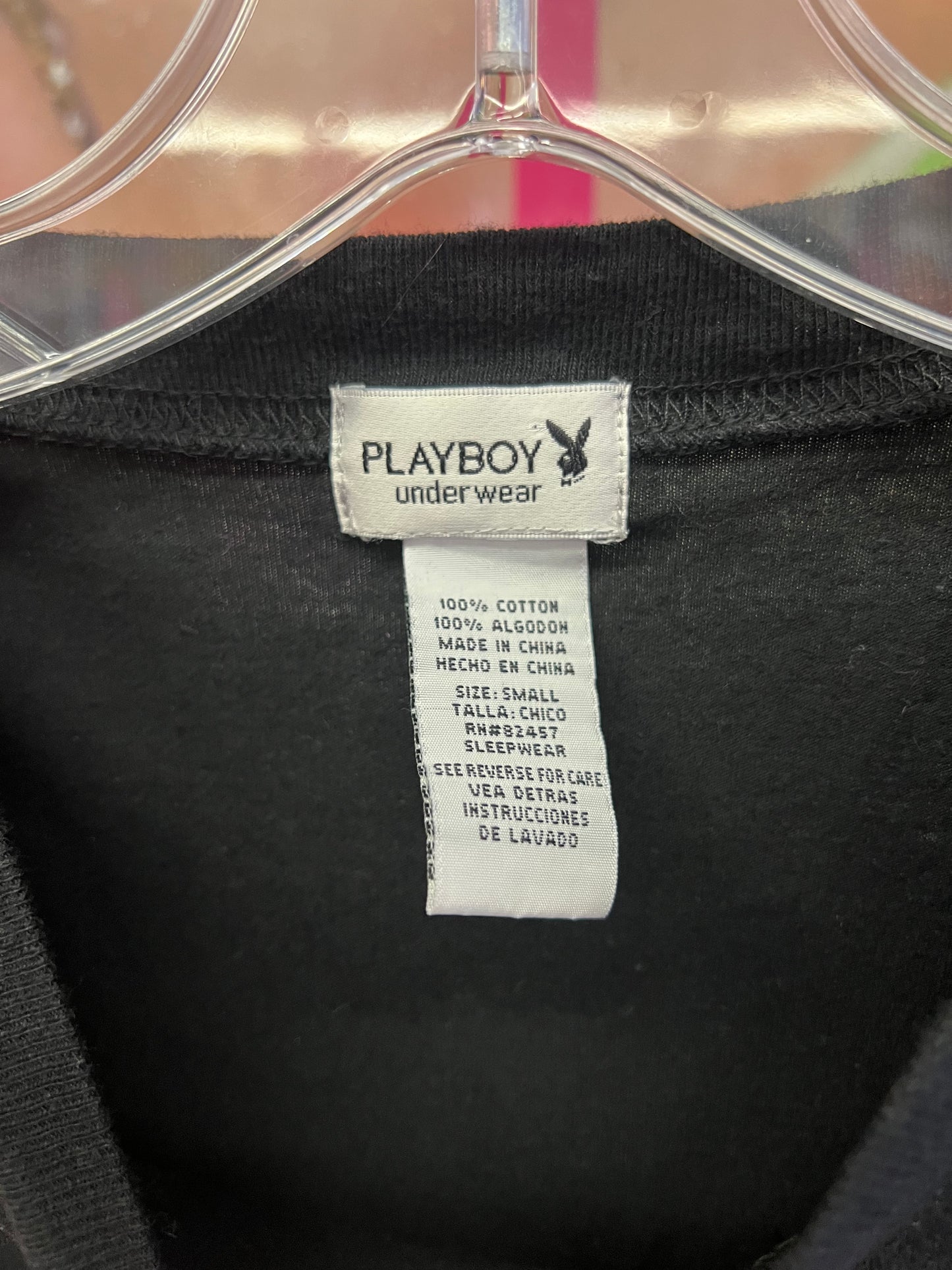 Vintage Y2K Playboy Bunny Black Graphic Tee Size Small