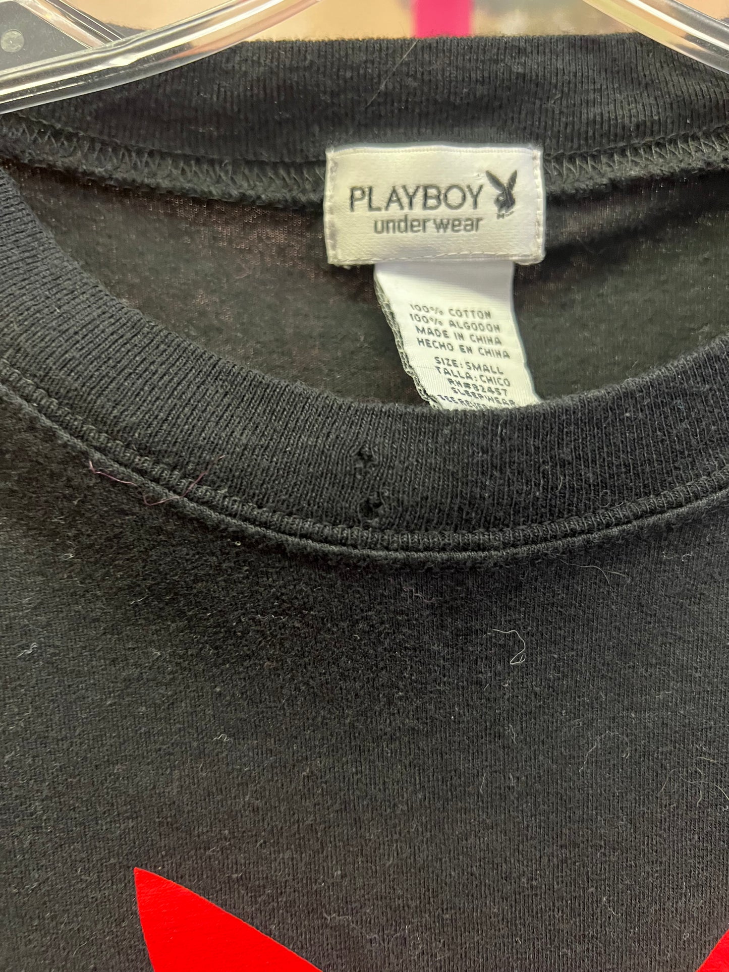 Vintage Y2K Playboy Bunny Black Graphic Tee Size Small